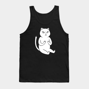 Cat middle fingers Tank Top